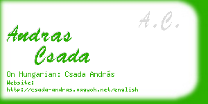 andras csada business card